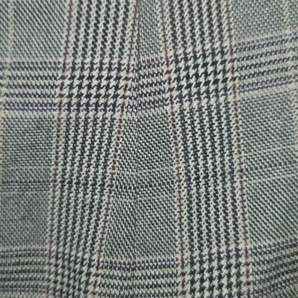 Kate Hill Grey Plaid A-Line Skirt Size 14 - Picture 2 of 5